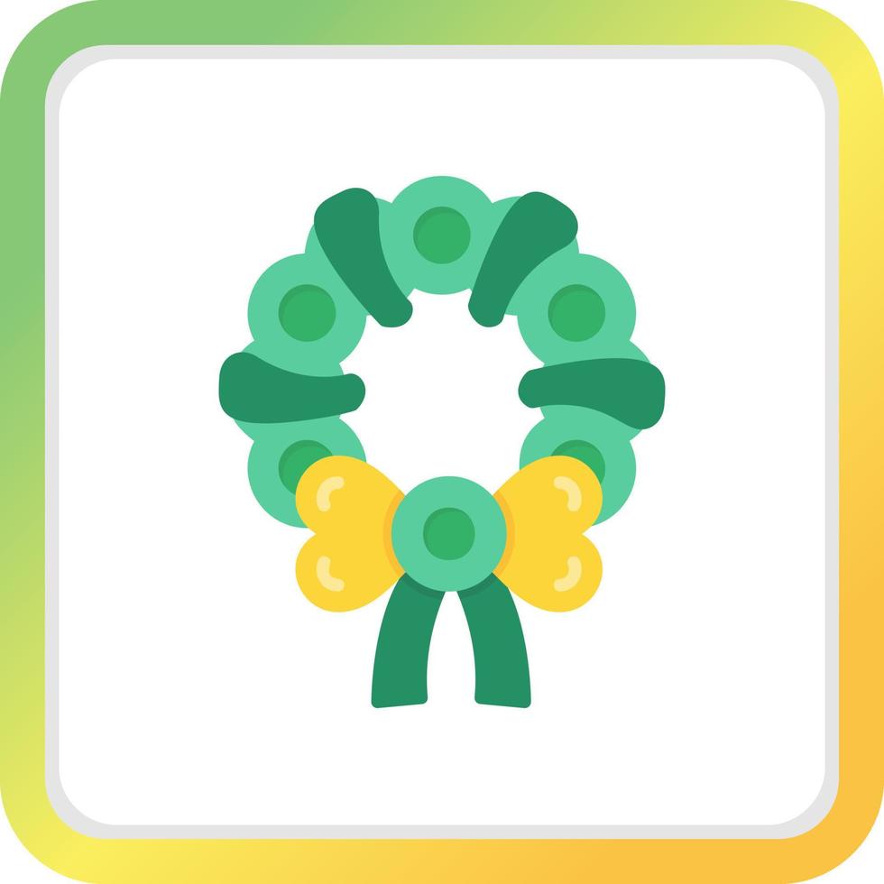 Christmas Wreath Creative Icon Design vector