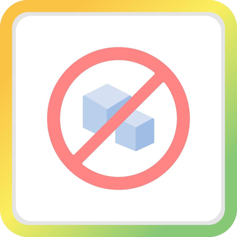 No Sugar Creative Icon Design vector