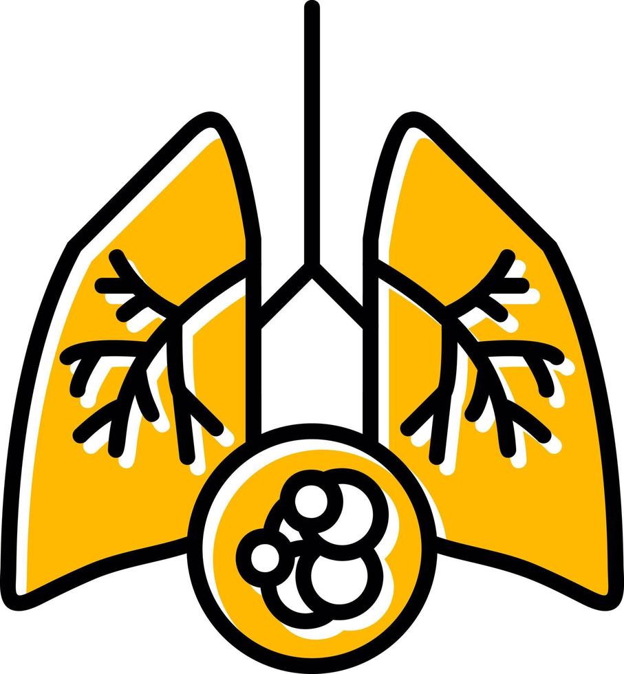 Lung Cancer Creative Icon Design vector