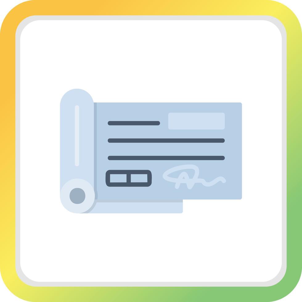 Cheque Creative Icon Design vector