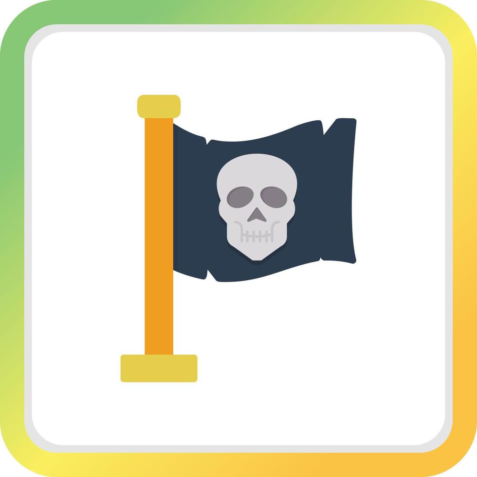 Pirates Flag Creative Icon Design vector