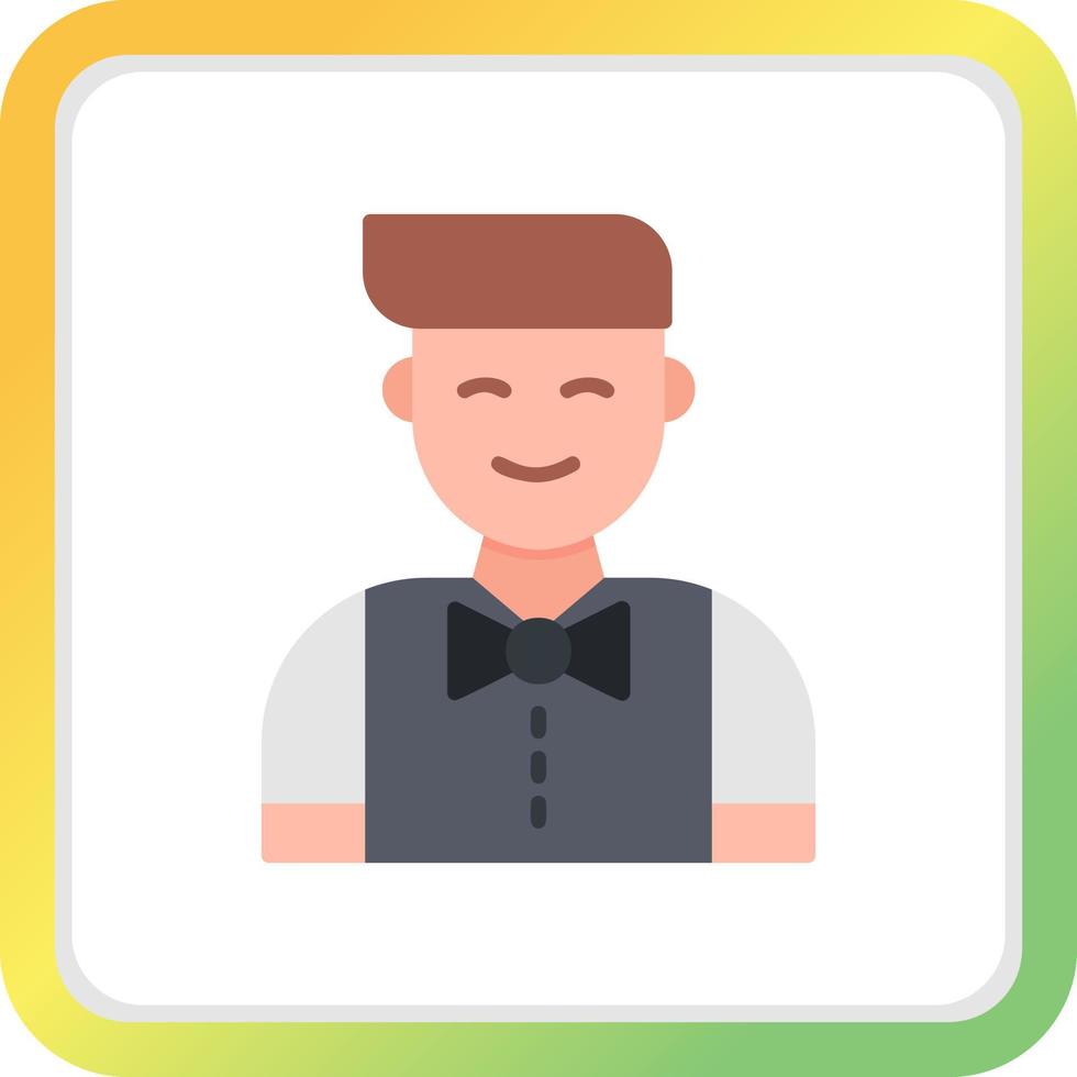 Waiter Creative Icon Design vector