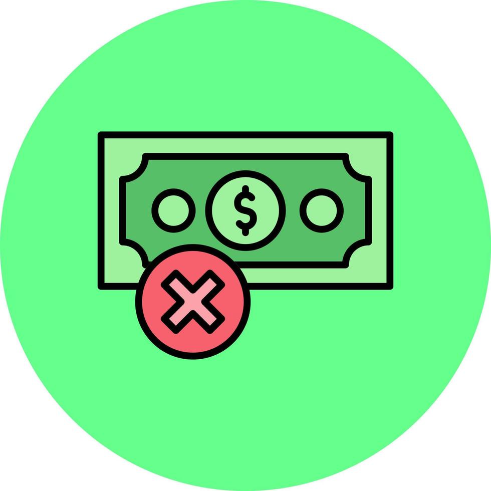 No Money Creative Icon Design vector