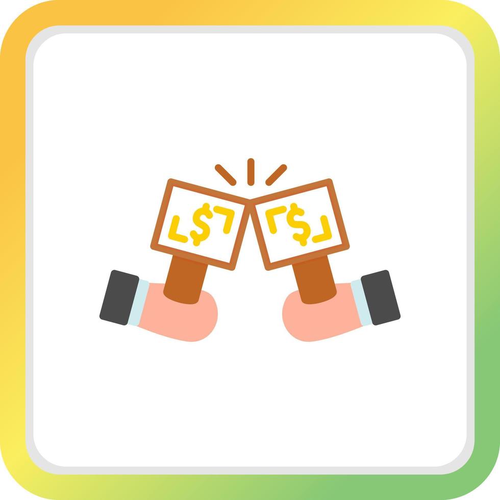 Bidding Creative Icon Design vector