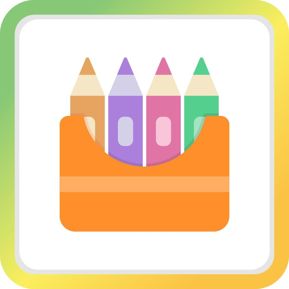 Crayons Creative Icon Design vector