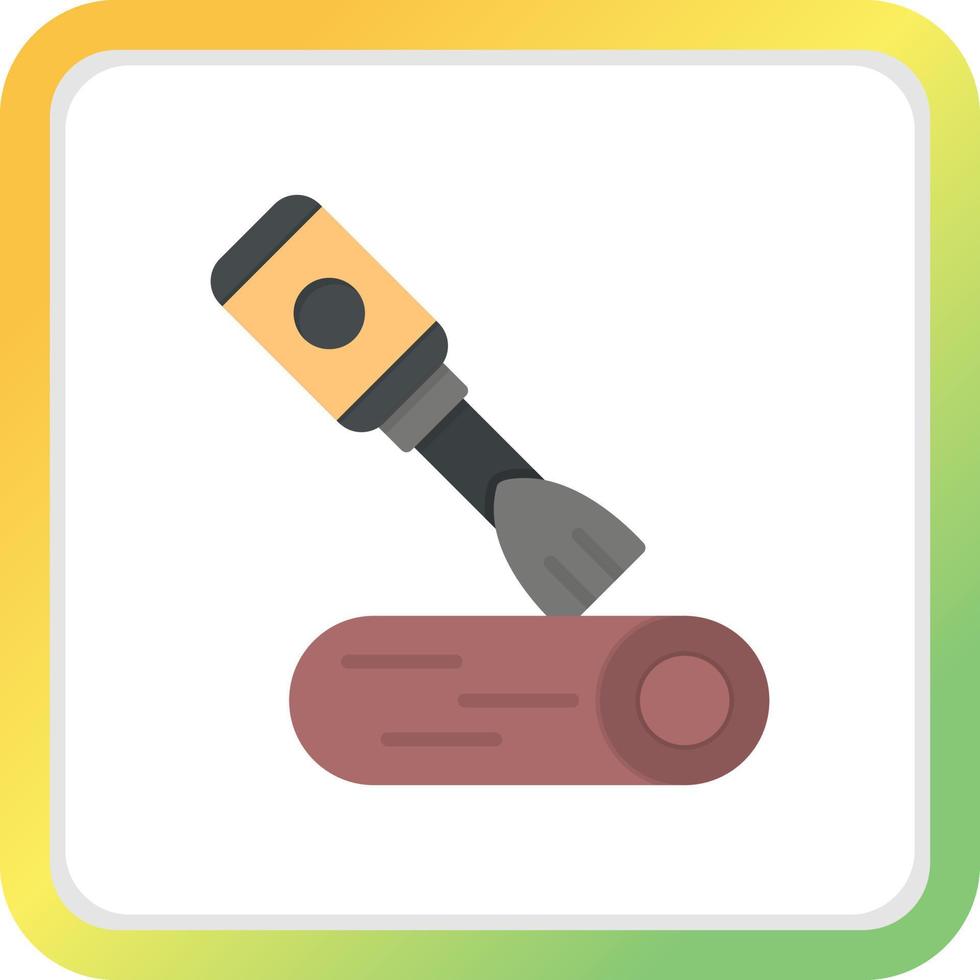 Wood Carvingr Creative Icon Design vector