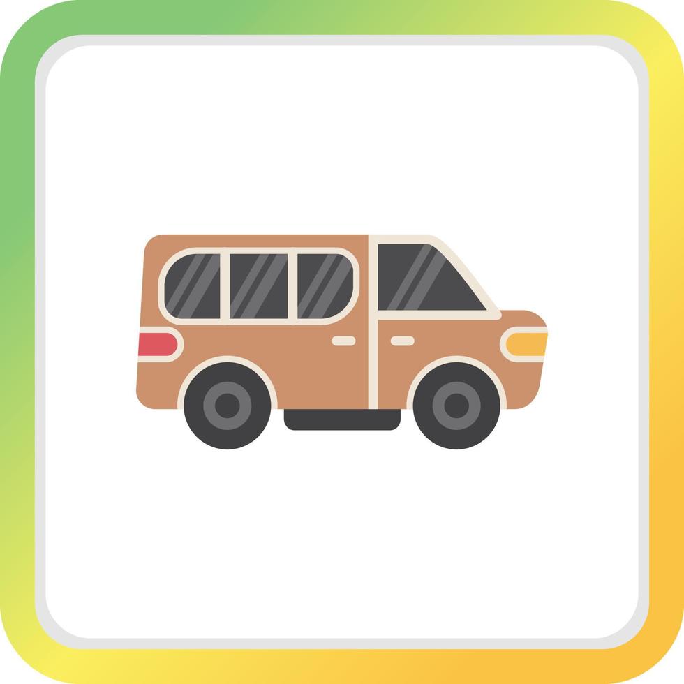 Minivan Creative Icon Design vector