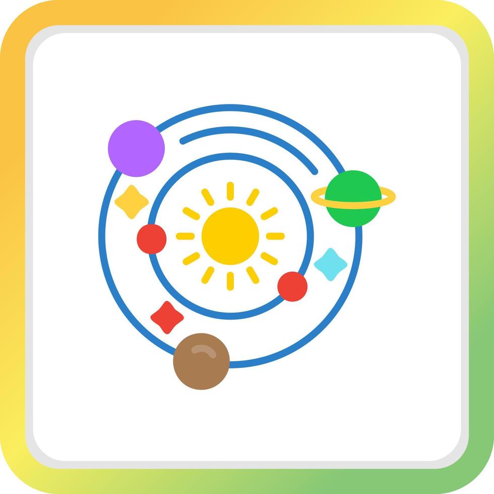 Solar System Creative Icon Design vector