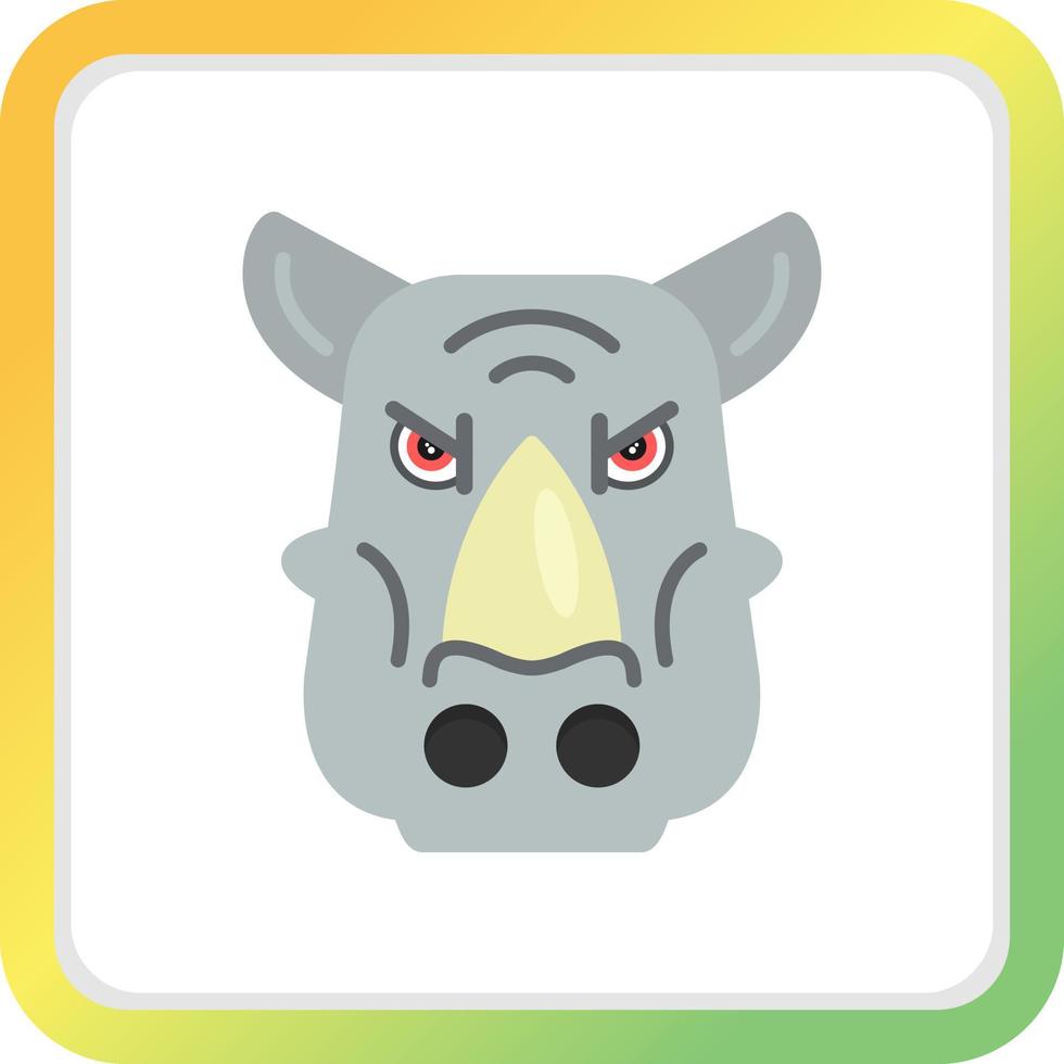 diseño de icono creativo de rinoceronte vector