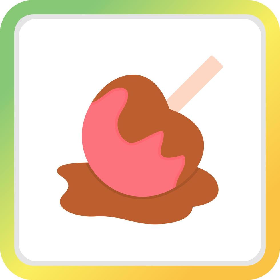 Caramel Apple Creative Icon Design vector