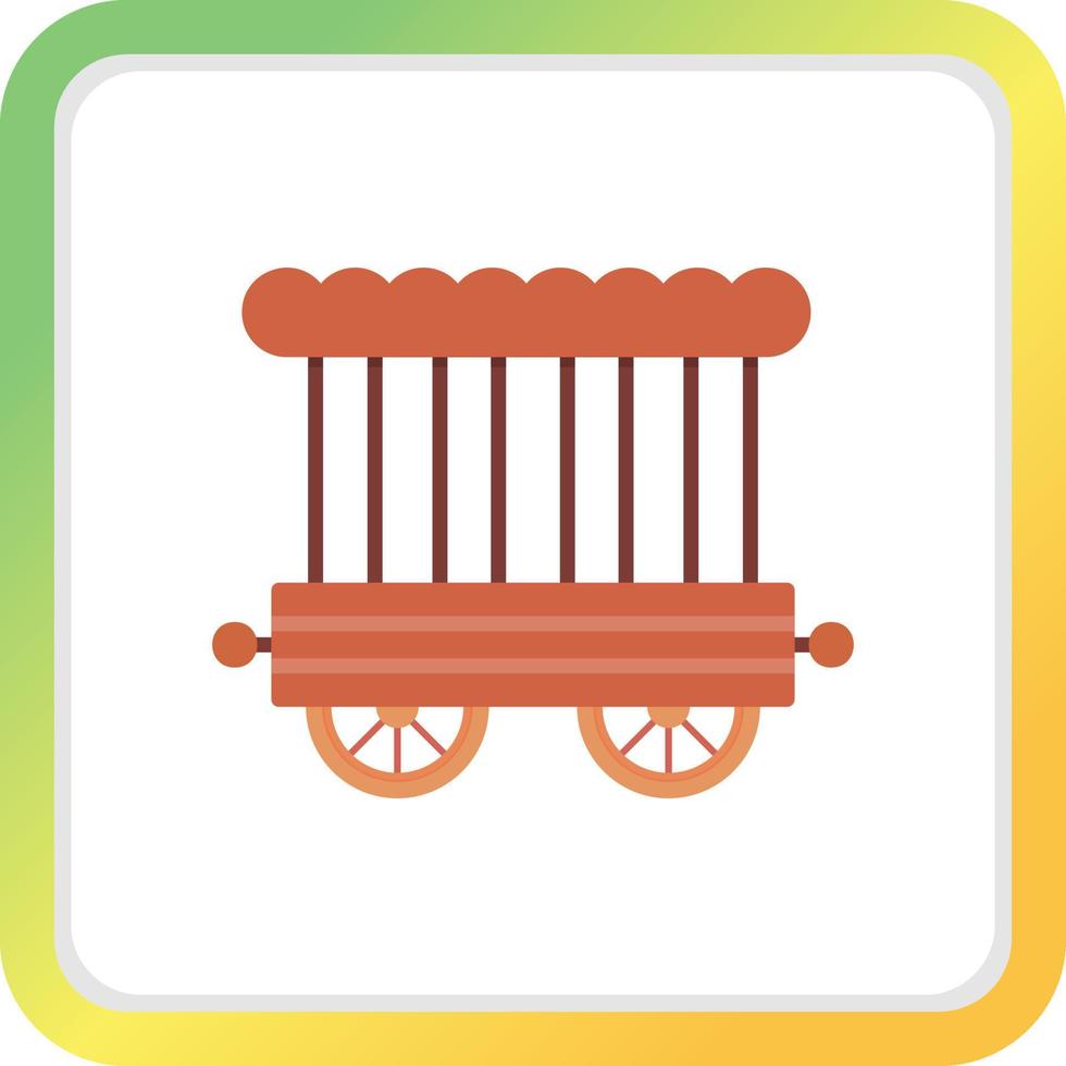 Circus Carriage Creative Icon Design vector
