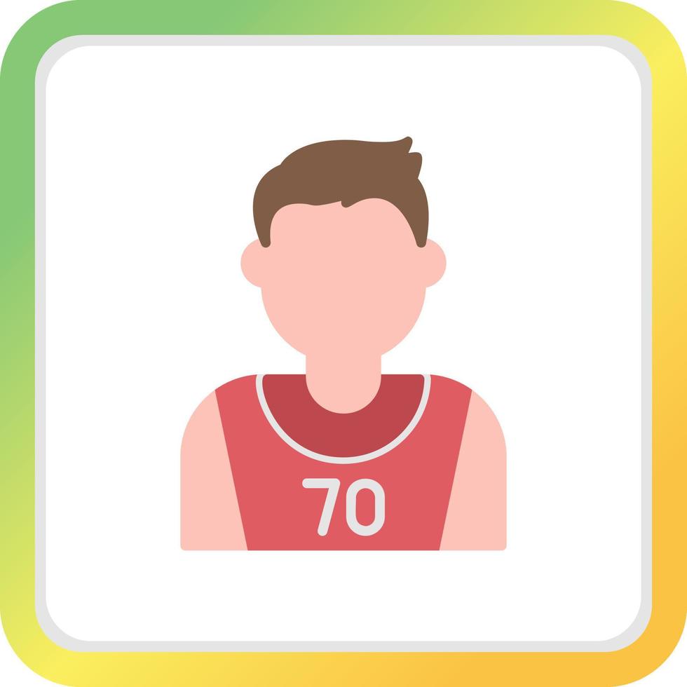 diseño de icono creativo de jugador de baloncesto vector