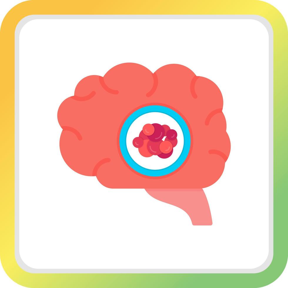 Brain Cancer Creative Icon Design vector