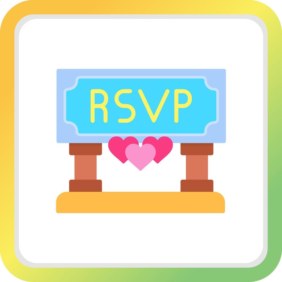 diseño de icono creativo rsvp vector