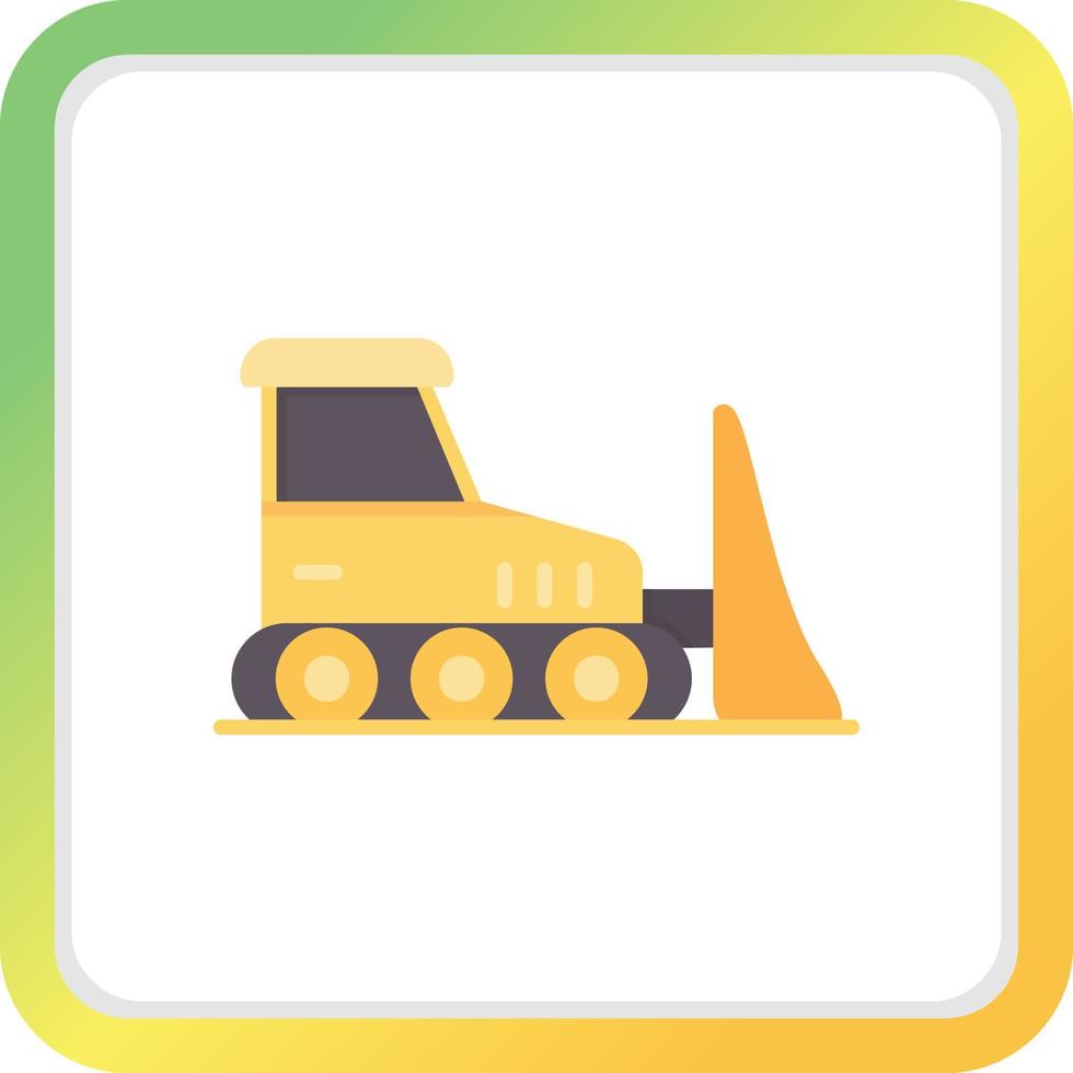 Bulldozer Creative Icon Design vector