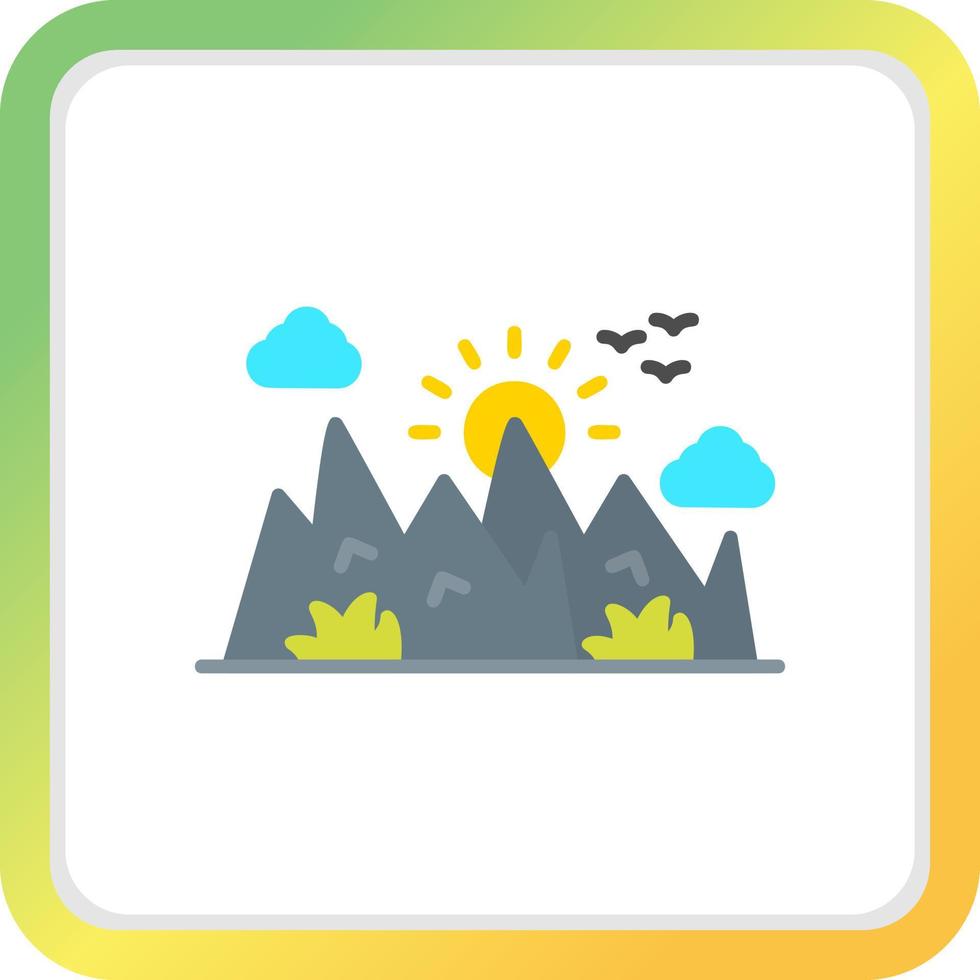 diseño de icono creativo de montaña vector