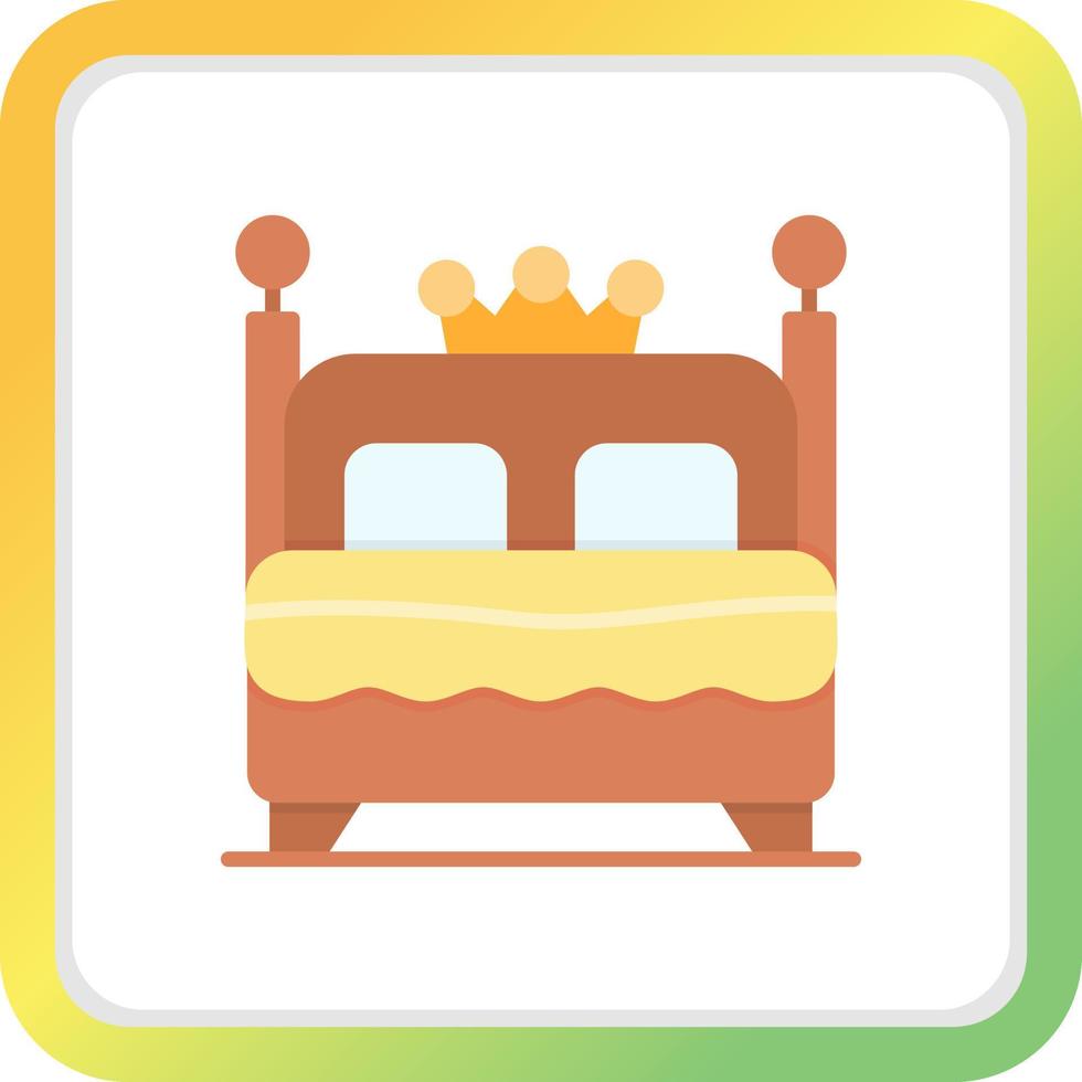 diseño de icono creativo de cama doble vector