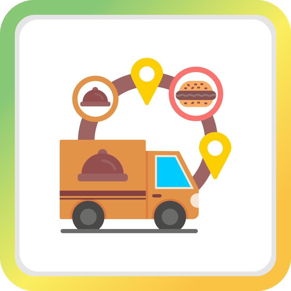 Food Delivery Creative Icon Design vector