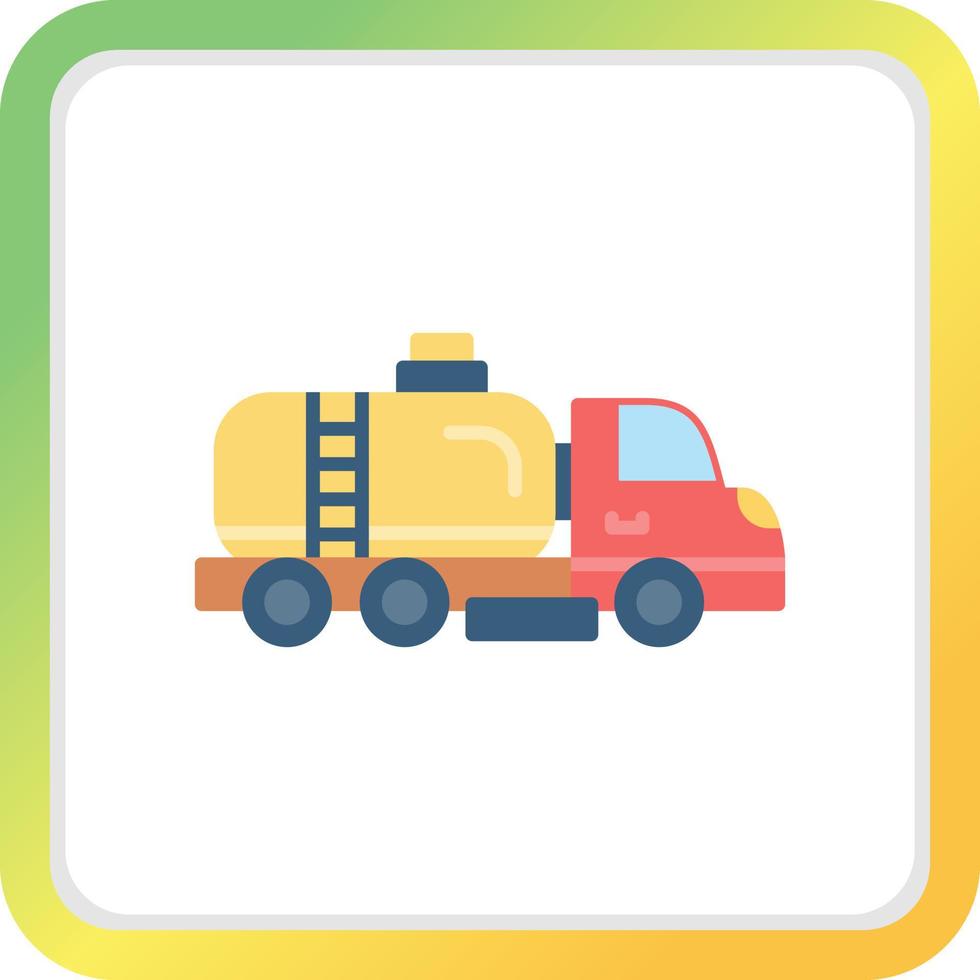 Tanker Truck Creative Icon Design vector