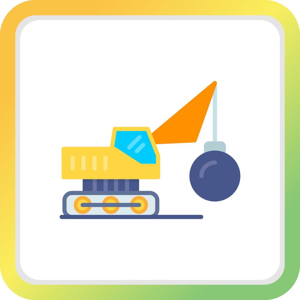 Demolish Creative Icon Design vector