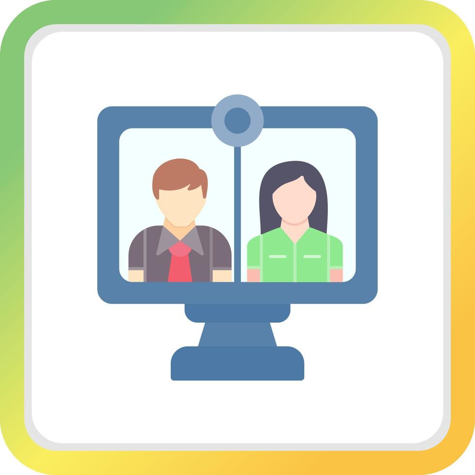 Online Interview Creative Icon Design vector