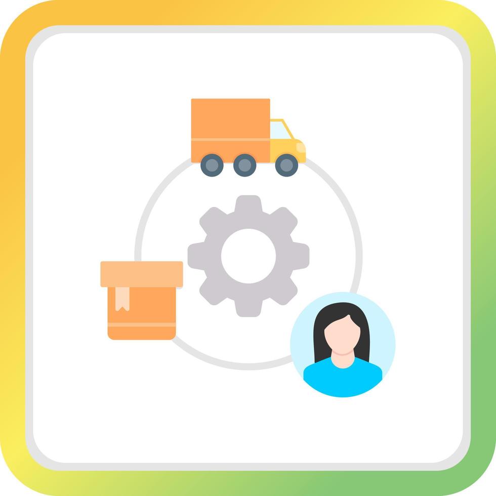 Supply Chain Creative Icon Design vector