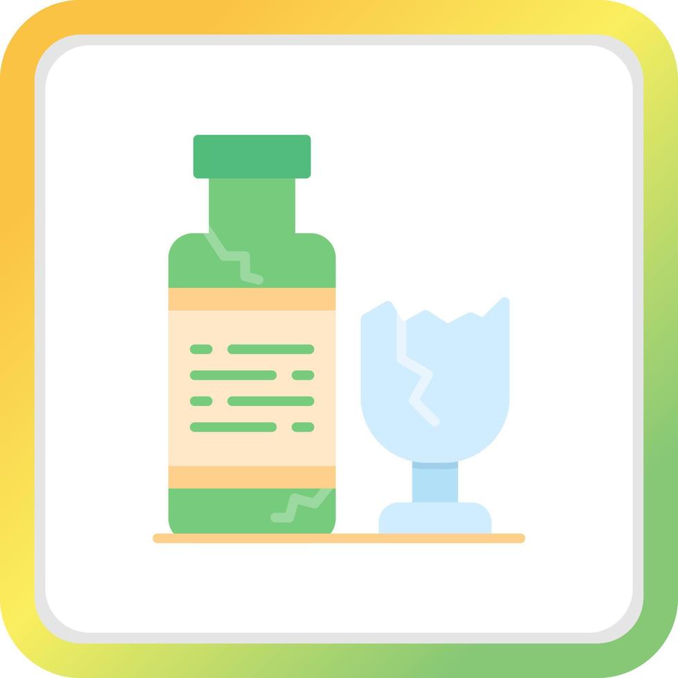 Glass Bottle Creative Icon Design vector