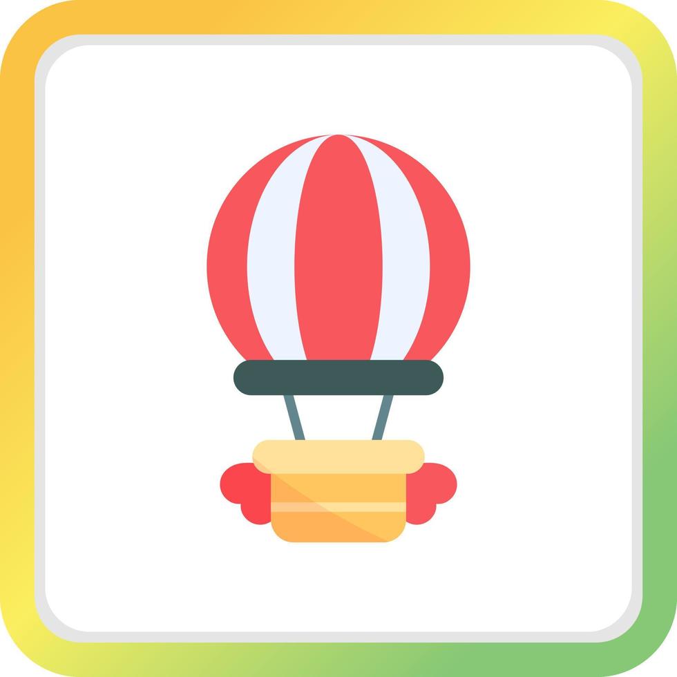 Hot Air Balloon Creative Icon Design vector