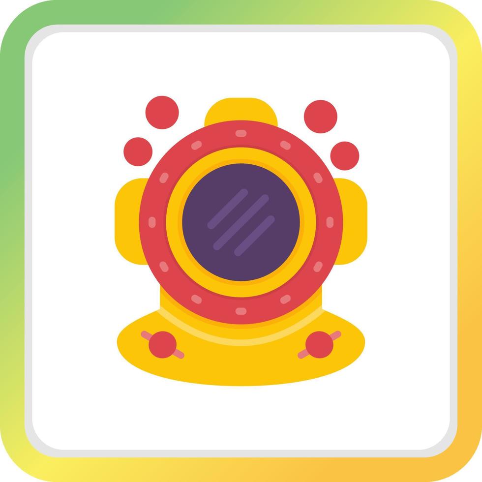 Diving Helmet Creative Icon Design vector