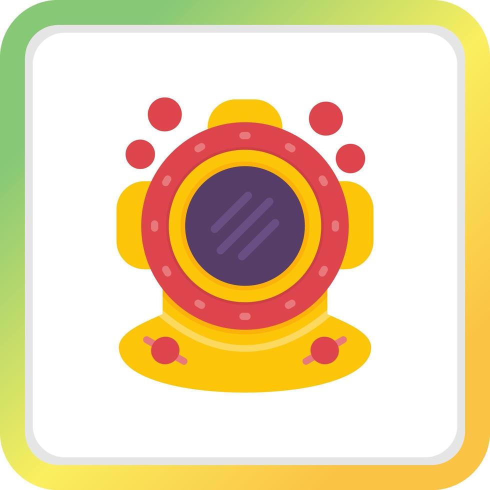 Diving Helmet Creative Icon Design vector