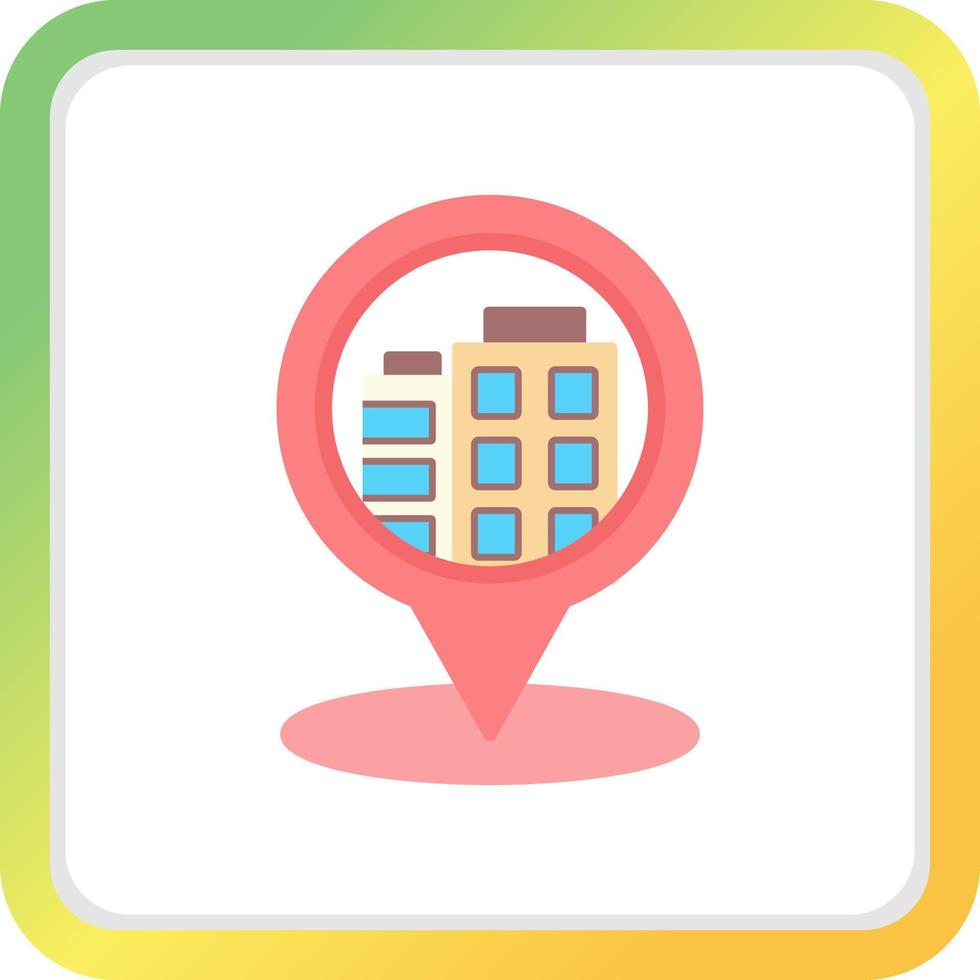 Hotel Location Creative Icon Design vector