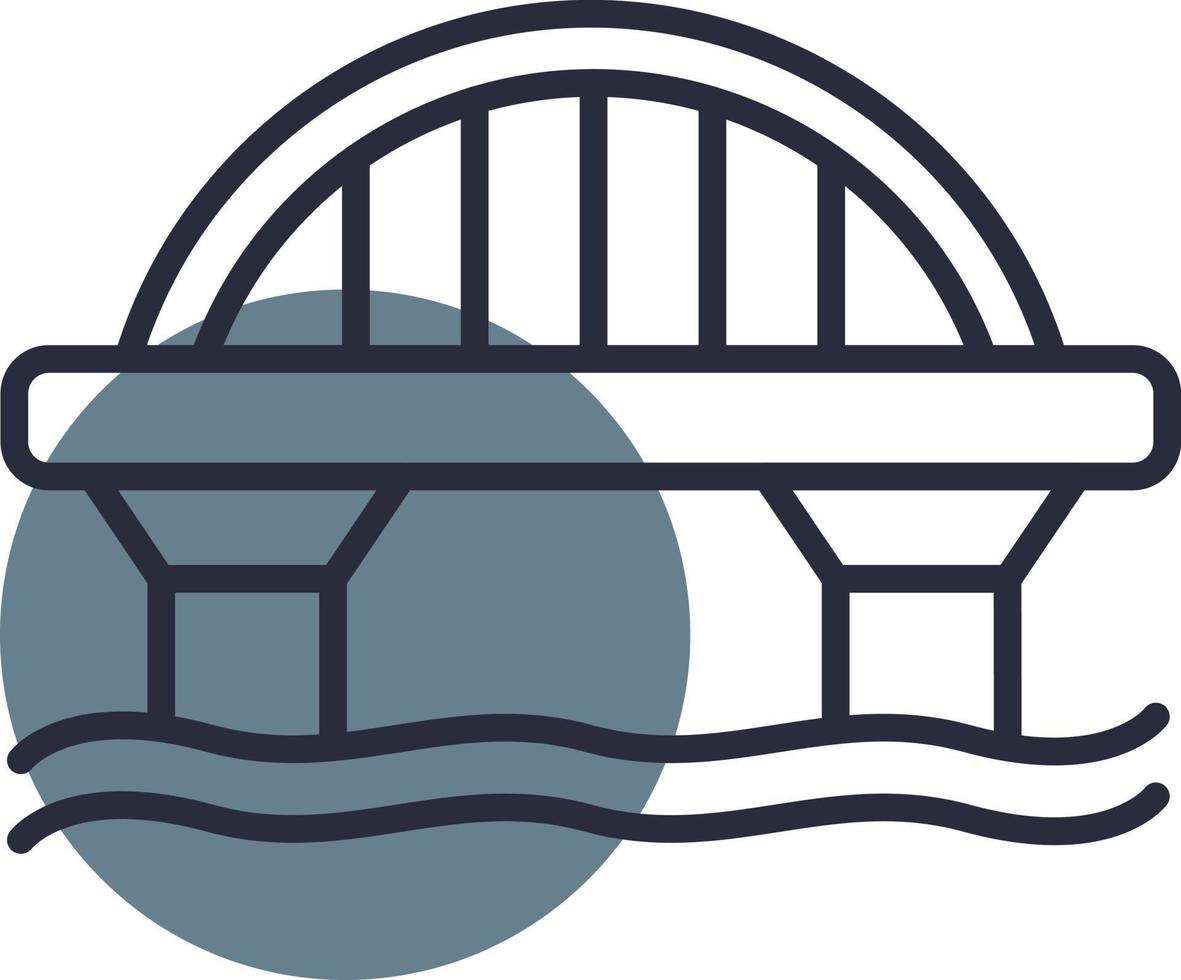 diseño de icono creativo de puente vector