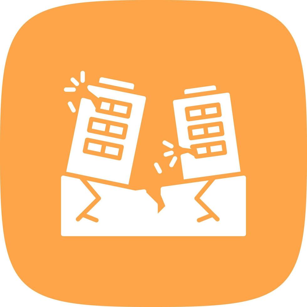 Earthquake Creative Icon Design vector