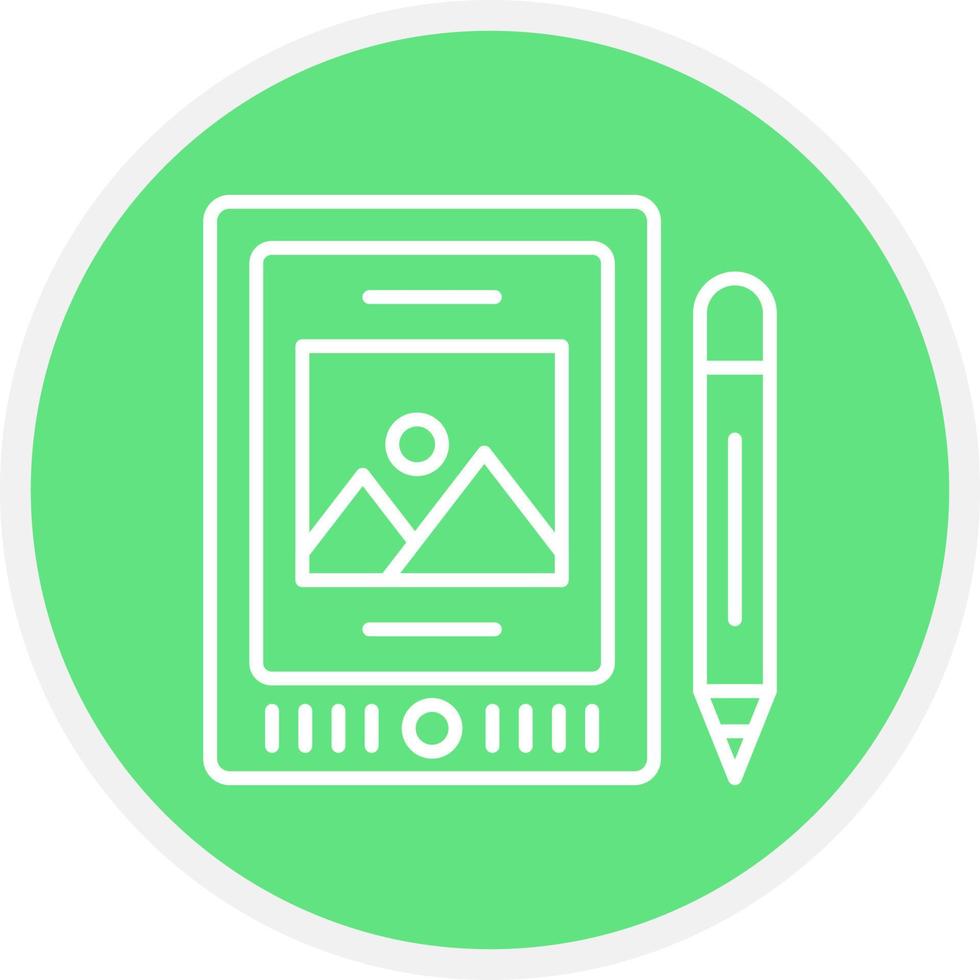 Pen Tablet Creative Icon Design vector