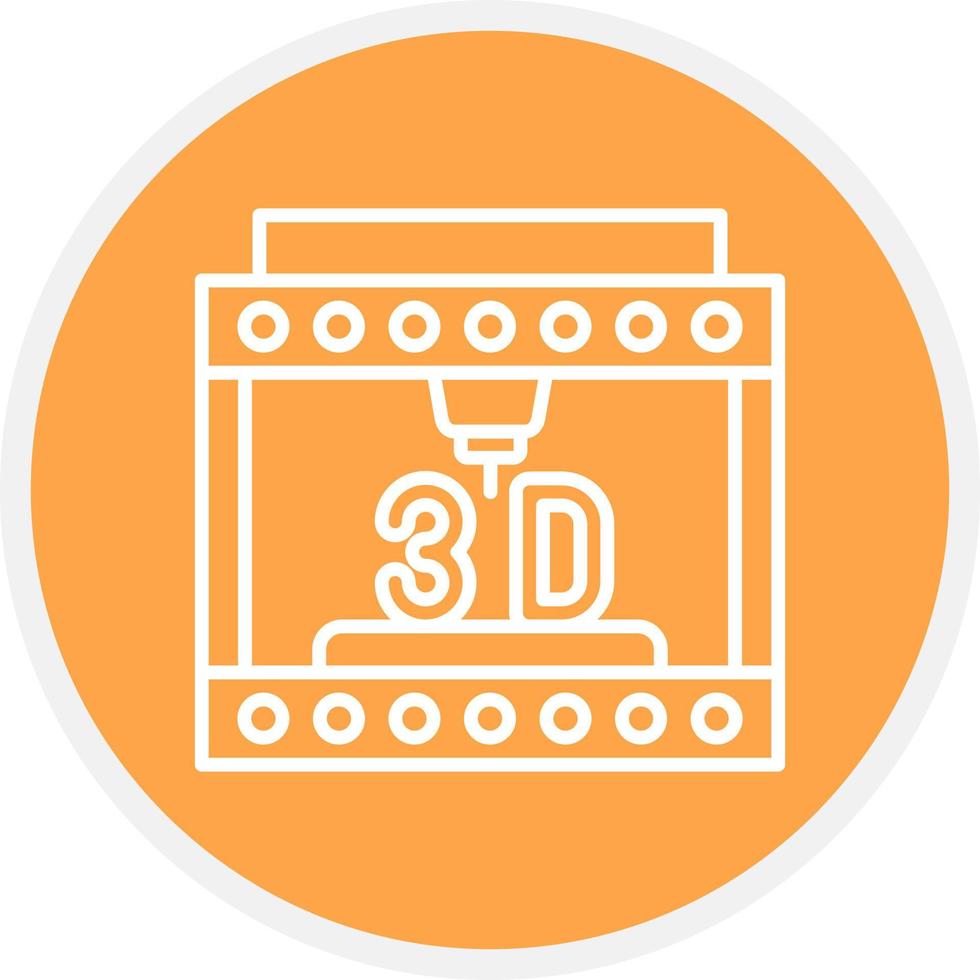 3d Printing Creative Icon Design vector