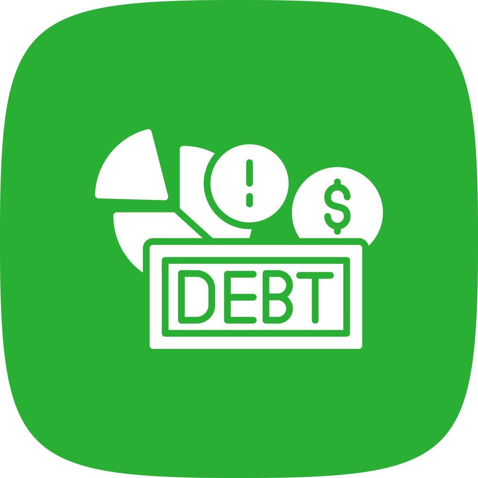 Debt Creative Icon Design vector