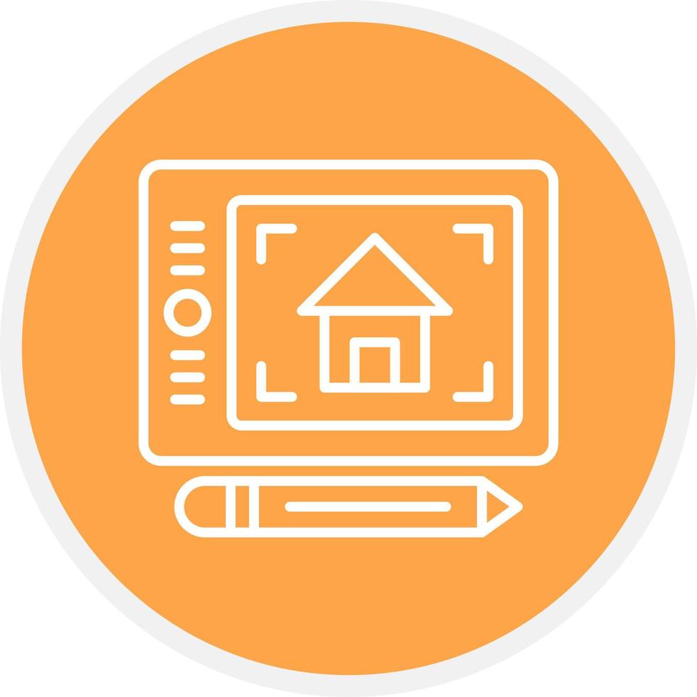 Digital Drawing Creative Icon Design vector