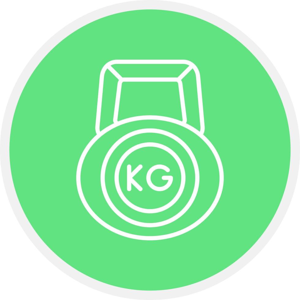 Kettlebell Creative Icon Design vector