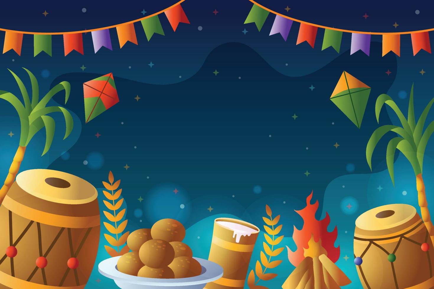 Lohri Culture Background vector
