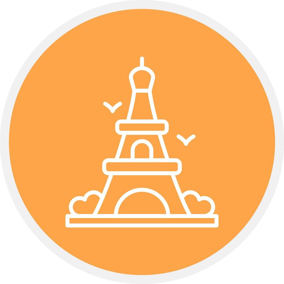 Eiffel Tower Creative Icon Design vector