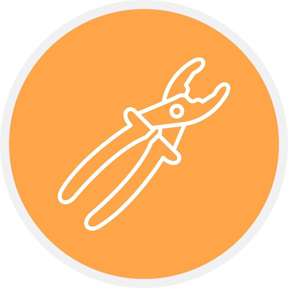 Needle Nose Pliers Creative Icon Design vector