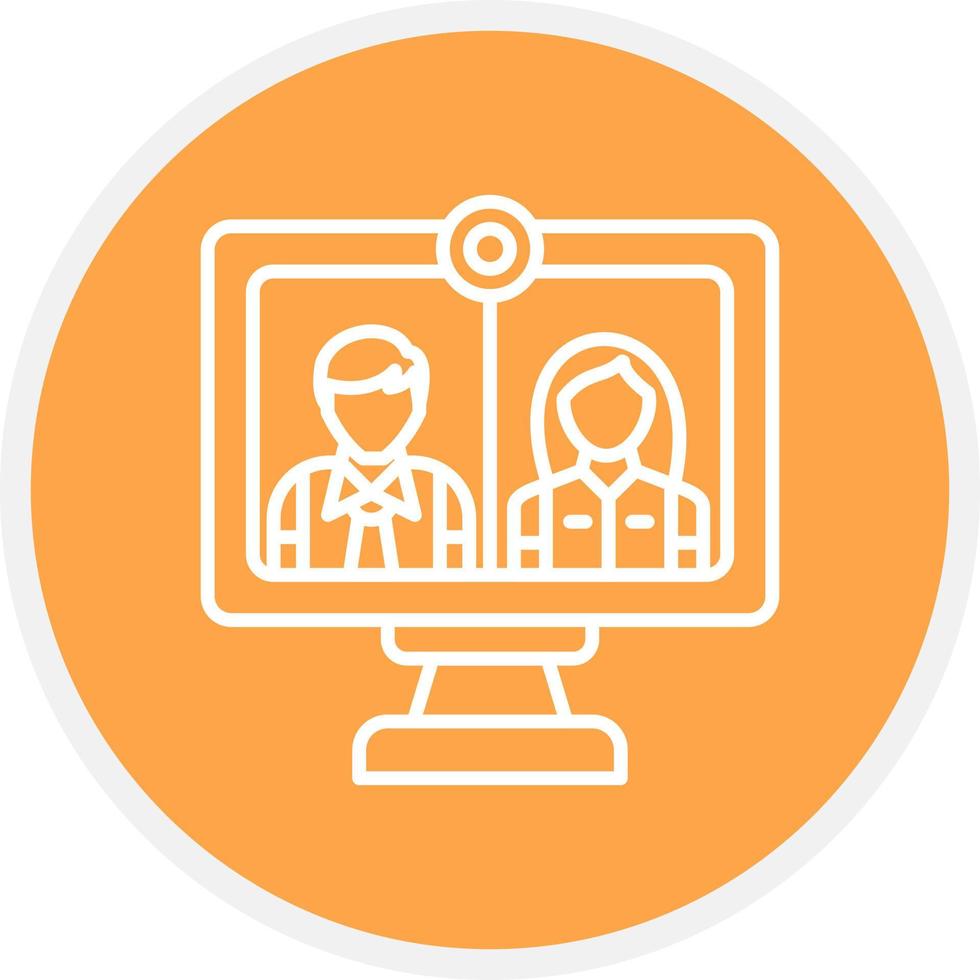 Online Interview Creative Icon Design vector