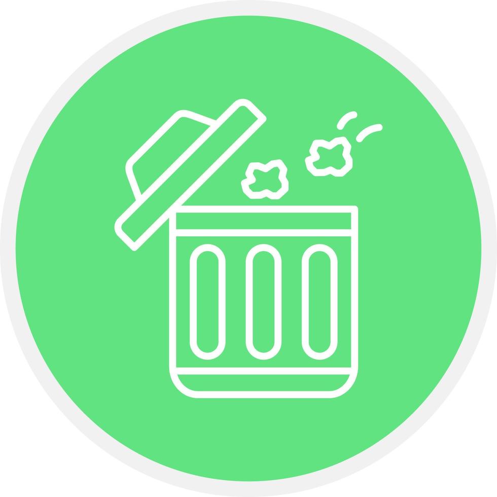 Throwing Trash Creative Icon Design vector