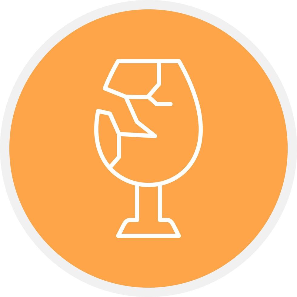 Broken Glass Creative Icon Design vector