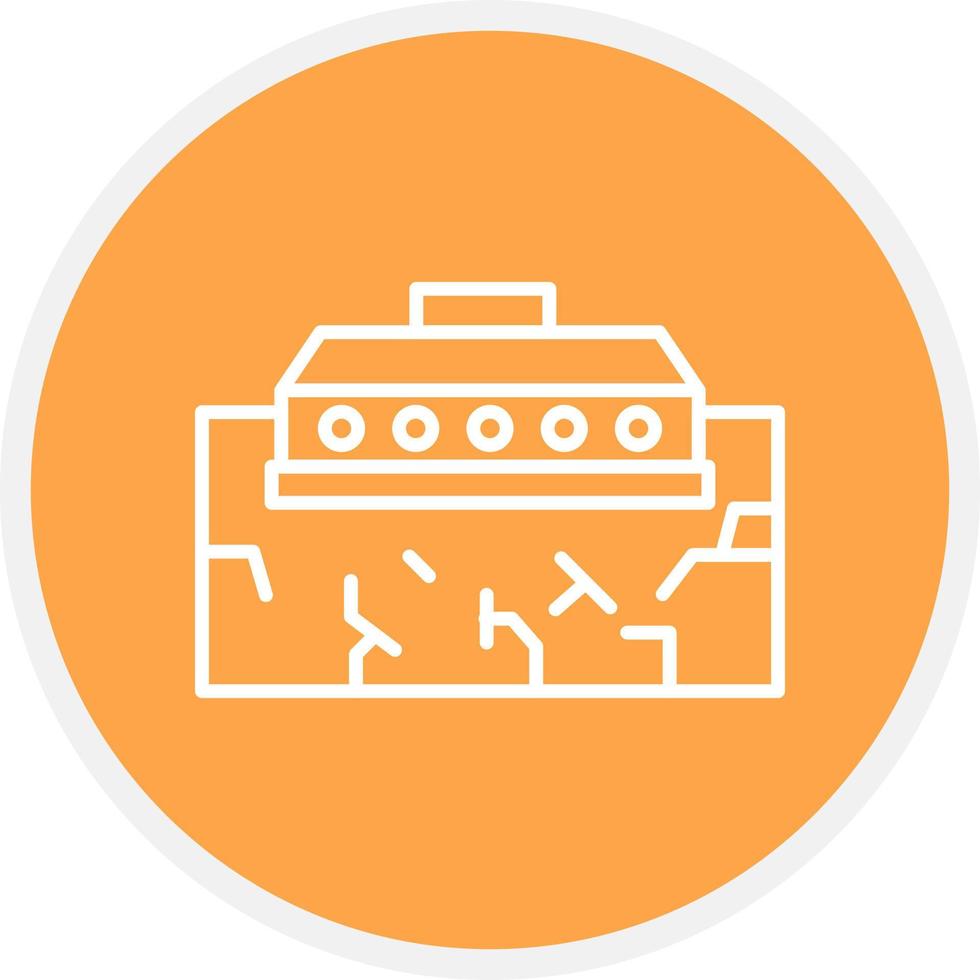 Land Mine Creative Icon Design vector