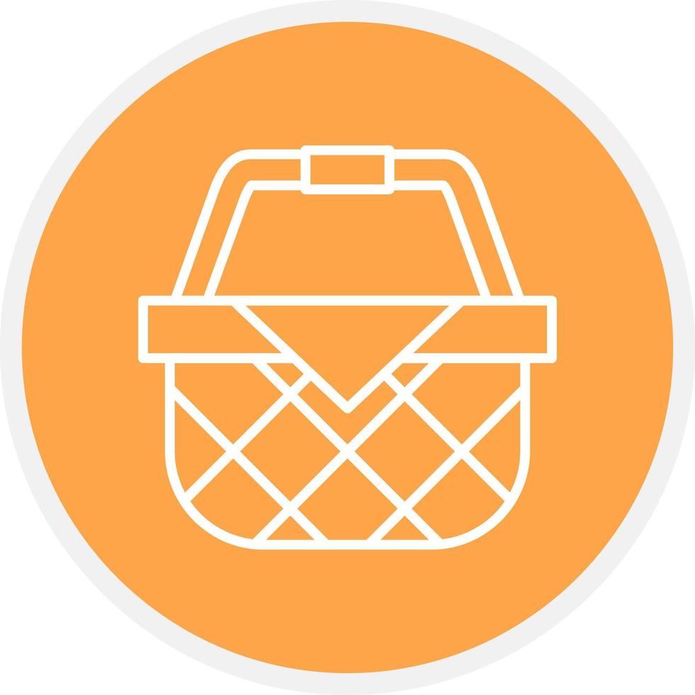 Picnic Basket Creative Icon Design vector
