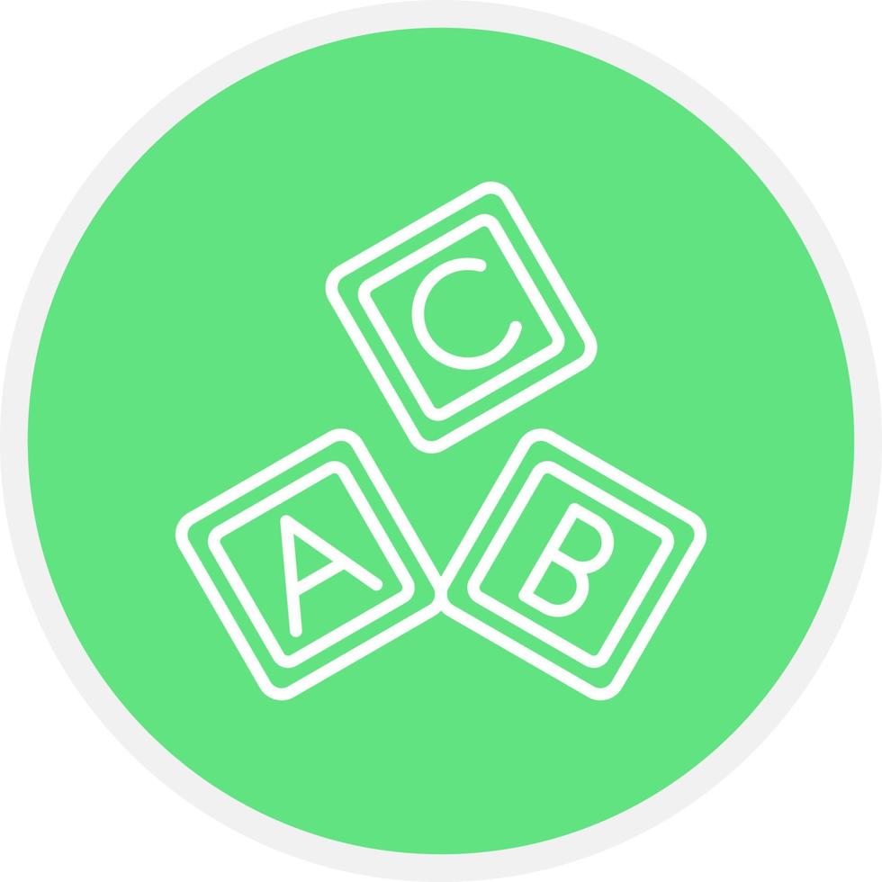 diseño de icono creativo de bloque abc vector