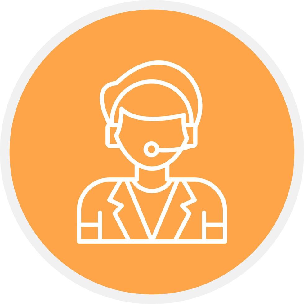 Telephonist Creative Icon Design vector