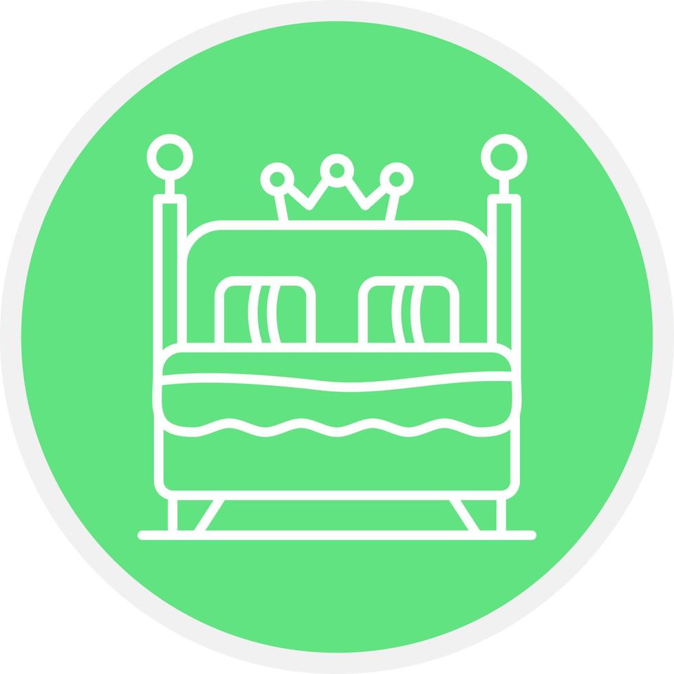 Double Bed Creative Icon Design vector