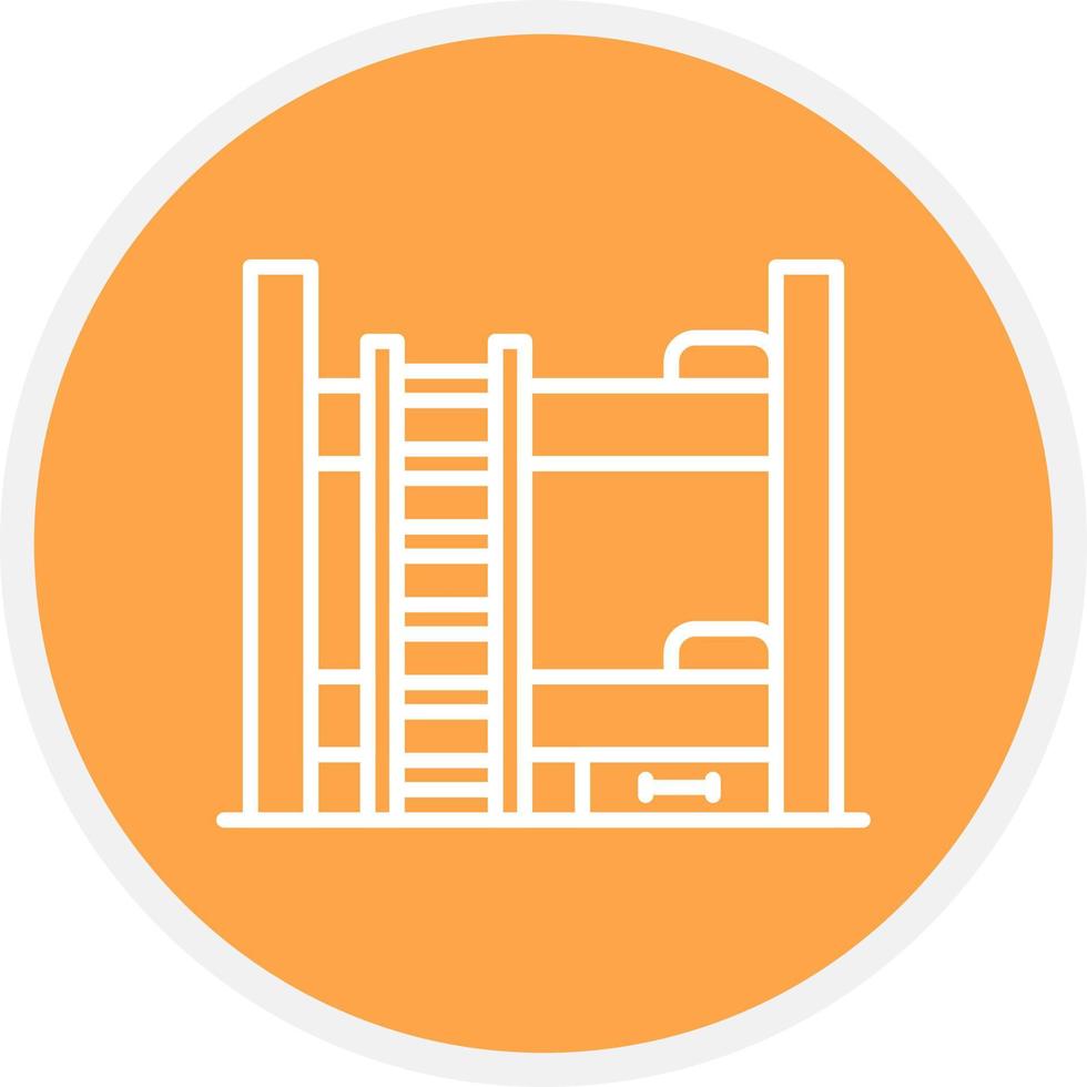 Bunk Bed Creative Icon Design vector